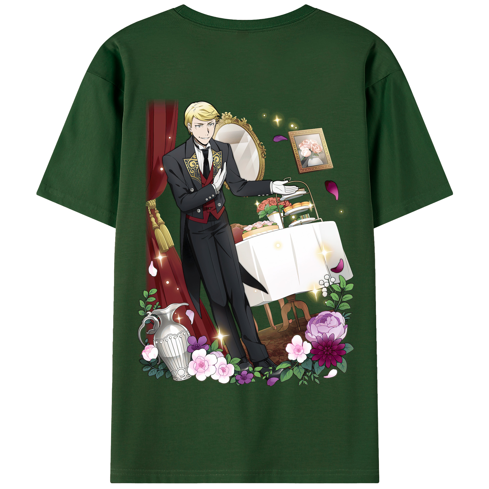 （画像用） 文豪ストレイドッグス Bungo Stray Dogs 綿100％半袖Tシャツ（背面プリント）